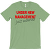 under new management just married mens black wedding present husband t T-Shirt