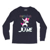 unicorns are born in june Long Sleeve Shirts