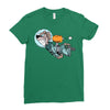 astronaut dog Ladies Fitted T-Shirt
