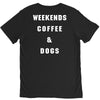 weekends coffe and dogs white back V-Neck Tee