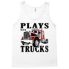 plays with trucks family matching Tank Top