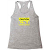 caution zombies crossing t shirt x large funny walking brains awesome Racerback Tank