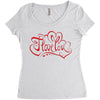 love red Women's Triblend Scoop T-shirt