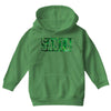 santa green glitter Youth Hoodie