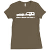home is where you park it Ladies Fitted T-Shirt