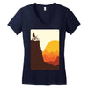 break on the mountain Women's V-Neck T-Shirt
