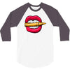bullet in mouth 3/4 Sleeve Shirt