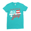 happy 4th of july Ladies Fitted T-Shirt