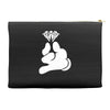 cartoon hands holding diamond Accessory Pouches
