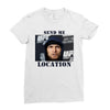 send me location khabib Ladies Fitted T-Shirt
