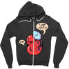 virus loves you this much Zipper Hoodie