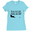 kitten kitty talk to your cat about catnip gifts for dad Ladies Fitted T-Shirt