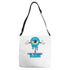 monster eye blue Adjustable Strap Totes
