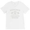 rescued is my favorite breed V-Neck Tee