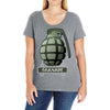 hand grenade military army Ladies Curvy T-Shirt