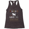 santa leo christmas ugly t shirts Racerback Tank