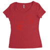 bloody hand print funny zombie kill undead blood horror killer Women's Triblend Scoop T-shirt