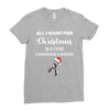 all i want for christmas is a cure carcinoid cancer Ladies Fitted T-Shirt