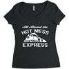 all aboard hot mess express train Women's Triblend Scoop T-shirt