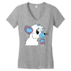 arctic fox adopt Women's V-Neck T-Shirt