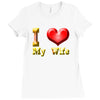 i heart my wife Ladies Fitted T-Shirt