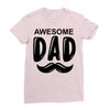 awsome dad Ladies Fitted T-Shirt