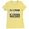 i'm a proud dad of a freaking awesome daughter Ladies Fitted T-Shirt