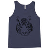 white tiger black print Tank Top
