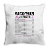 December Girl Facts Capricorn Throw Pillow