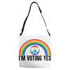 I Am Voting Yes Adjustable Strap Totes