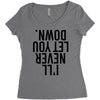 i'll never let you down Women's Triblend Scoop T-shirt