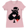 poker hat ace of spades Ladies Fitted T-Shirt