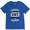 couples that fart together stay together V-Neck Tee