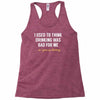 i gave up thinking Racerback Tank