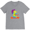 skate face V-Neck Tee