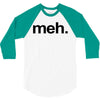 meh geek nerd t shirt funny humor retro 3/4 Sleeve Shirt