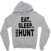 eat sleep hog hunt Zipper Hoodie