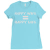 happy life Ladies Fitted T-Shirt