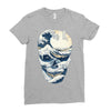 the great wave off skull Ladies Fitted T-Shirt