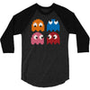 cool retro 80s pacman ghosts video games 3/4 Sleeve Shirt