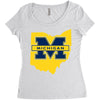ohio for michigan Women's Triblend Scoop T-shirt