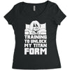 training to unlock my titan form Women's Triblend Scoop T-shirt