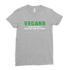 Vegans We're Not Crazy We're Just From The Future White Ladies Fitted T-Shirt
