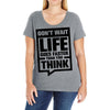 do not wait life goes faster than you think 2 Ladies Curvy T-Shirt