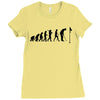 evolution of a golfer mens black golf t shirt top new Ladies Fitted T-Shirt