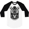 samurai skull 3/4 Sleeve Shirt