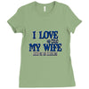 my wife lets me fishing Ladies Fitted T-Shirt