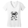 shark chart Women's V-Neck T-Shirt