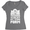 training to unlock my titan form Women's Triblend Scoop T-shirt