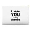 i moustache you to be my valentine Accessory Pouches